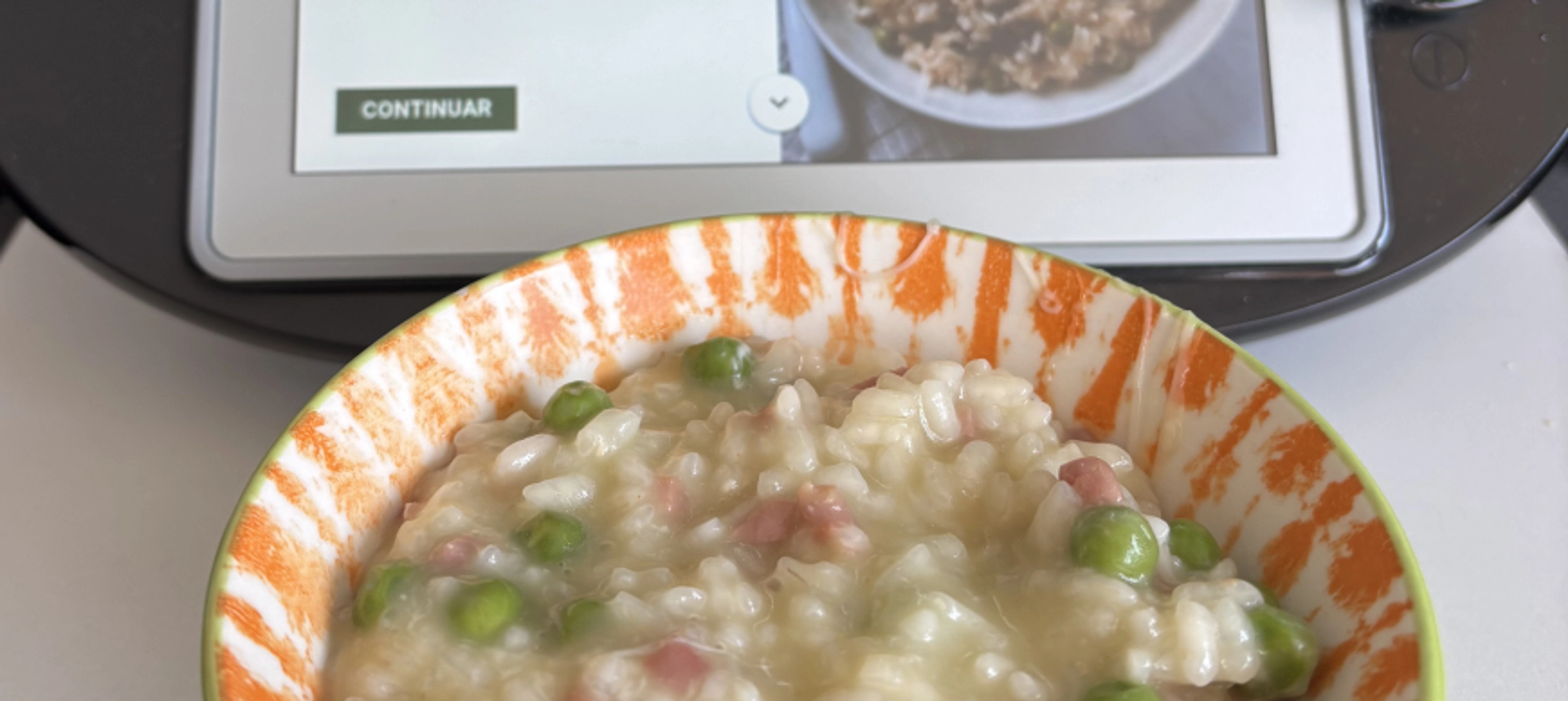 RISOTTO DE GUISANTES Y JAMÓN