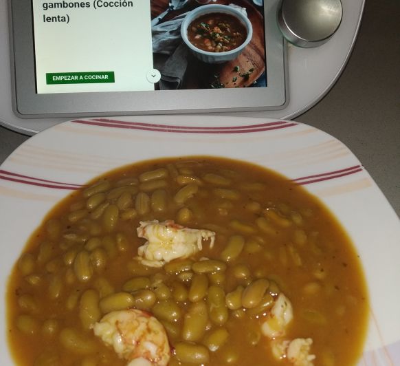 VERDINAS CON GAMBONES CON Thermomix®