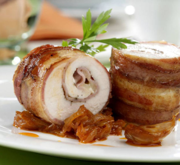Pechugas Cordon Bleu con puré a la mostaza