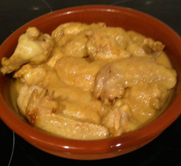 Alitas de pollo al Curry